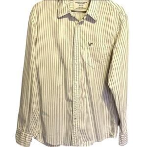 American‎ Eagle Outfitters Men's Vintage Fit XL Striped Casual Button Up Shirt